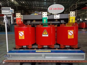 SCB10/11 1250 KVA 10/0,4 Kv transformateur de puissance de type sec à haute tension en résine moulée triphasée